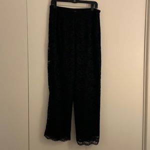 Black lace lined slacks (14P)